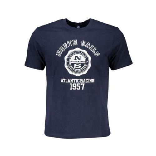 Print Logo Ronde Hals T-Shirt North Sails , Blue , Heren