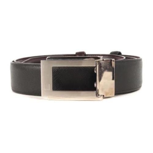 Pre-owned Leather belts Dunhill Pre-owned , Black , Heren