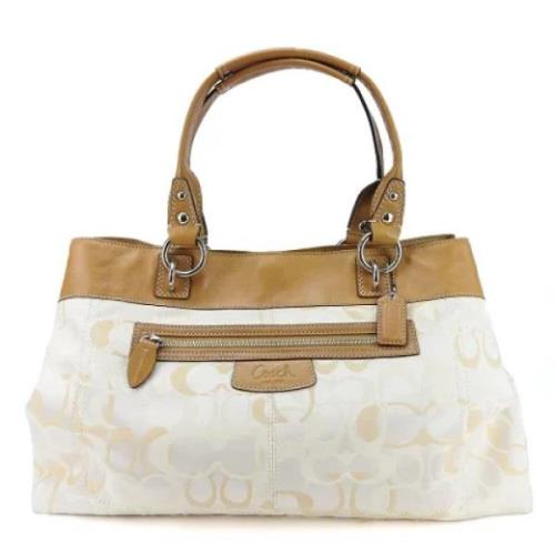 Pre-owned Fabric totes Coach Pre-owned , White , Dames