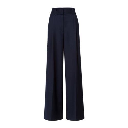 Wijde Geplooide Broek in Marineblauw IVY OAK , Blue , Dames