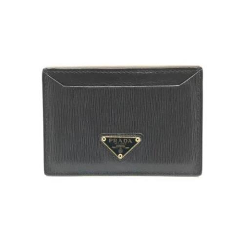 Pre-owned Leather wallets Prada Vintage , Black , Dames