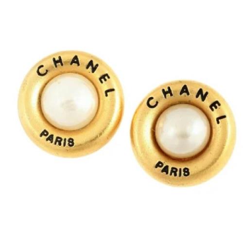 Pre-owned Metal chanel-jewelry Chanel Vintage , Yellow , Dames