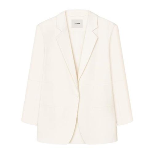 Ecovero Viscose Blend Boxy Blazer Aeron , Beige , Dames