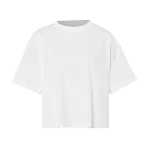 Boxy Katoenen T-shirt in Wit IVY OAK , White , Dames