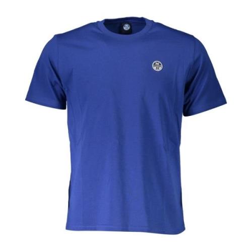 Blauw Katoenen Logo T-Shirt North Sails , Blue , Heren
