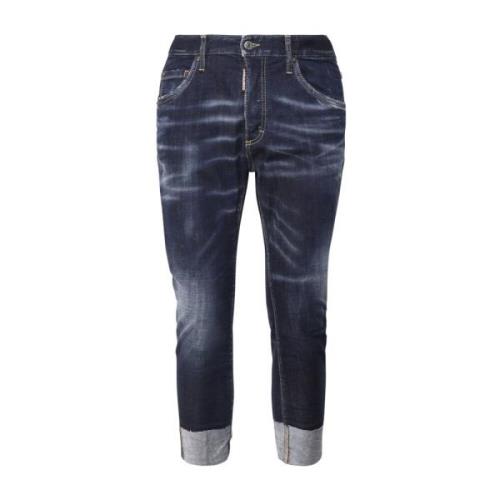 Blauwe Klassieke Vijf Zakken Jeans Dsquared2 , Blue , Heren