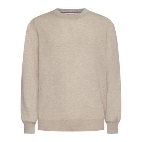 Beige Sweaters voor Heren Brunello Cucinelli , Beige , Heren