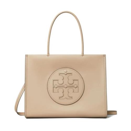 Beige Tassen met Front Logo Detail Tory Burch , Beige , Dames