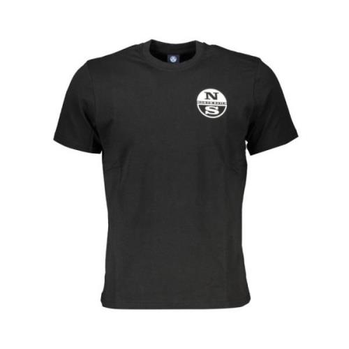 Zwart Bedrukt Logo T-shirt North Sails , Black , Heren