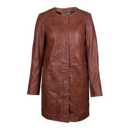 Leren Jas 10255 Btfcph , Brown , Dames