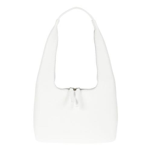 Witte Leren Tas met Ritssluiting Liviana Conti , White , Dames