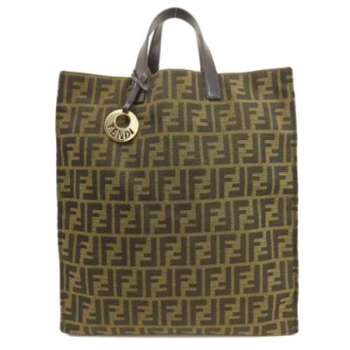 Pre-owned Canvas handbags Fendi Vintage , Brown , Dames