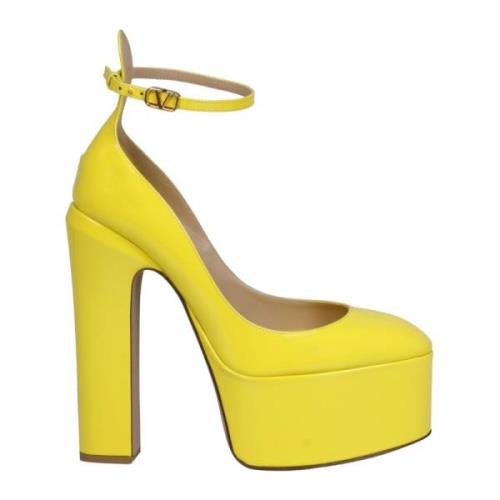 Lakleren Plateau Pumps Valentino Garavani , Yellow , Dames