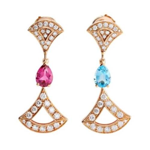 Pre-owned Rose Gold earrings Bvlgari Vintage , Pink , Dames