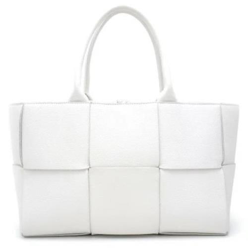 Pre-owned Leather totes Bottega Veneta Vintage , White , Dames