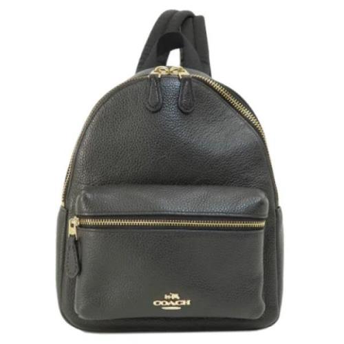 Pre-owned Leather backpacks Coach Pre-owned , Black , Dames