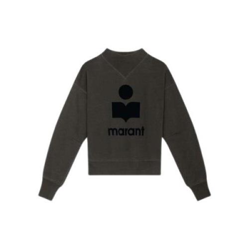 Katoenen Sweatshirt met Lange Mouwen en Logo Isabel Marant Étoile , Bl...