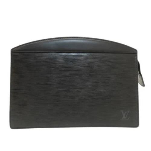 Pre-owned Leather pouches Louis Vuitton Vintage , Black , Dames