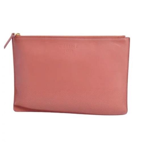 Pre-owned Leather clutches Celine Vintage , Pink , Dames