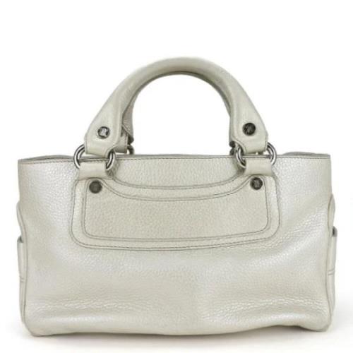 Pre-owned Leather handbags Celine Vintage , White , Dames