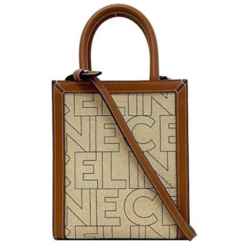 Pre-owned Canvas handbags Celine Vintage , Beige , Dames