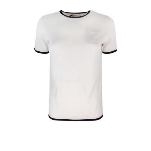 Witte Crew Neck Wollen T-shirt Max Mara Studio , White , Dames