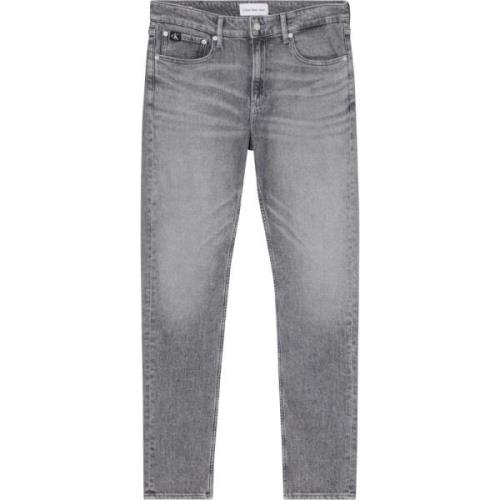 Grijze Tapered Jeans Calvin Klein , Gray , Heren