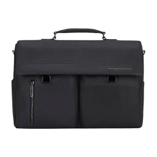 Stijlvolle Computer en iPad Pro Tas Piquadro , Black , Heren