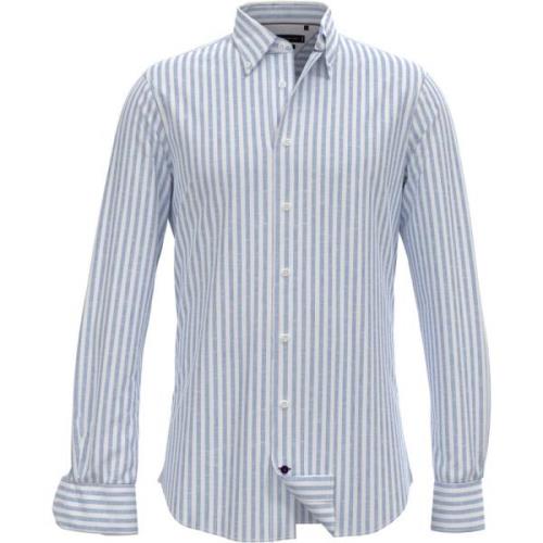 Smart Casual Verticale Streep Linnen Overhemd Tommy Hilfiger , Blue , ...