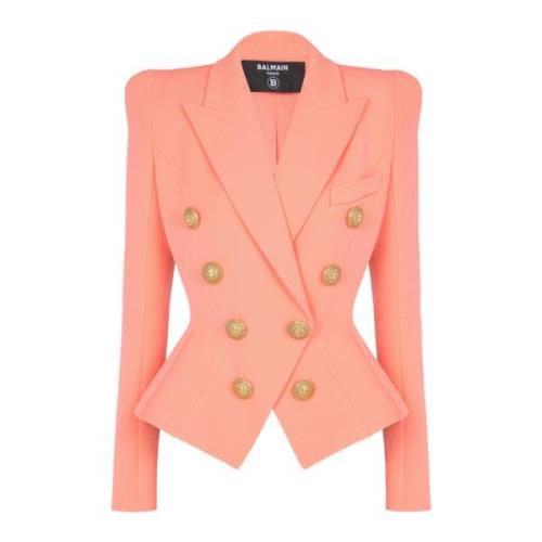 8-knopen getailleerd jasje Balmain , Pink , Dames