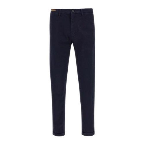 Blauwe Chino met Franse Zak Re-Hash , Blue , Heren