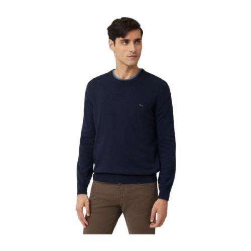 Blauwe Crew Neck Sweater Harmont & Blaine , Blue , Heren