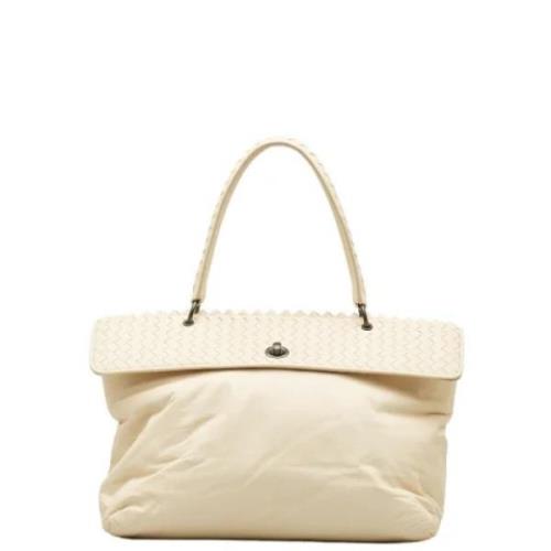 Pre-owned Leather handbags Bottega Veneta Vintage , White , Dames