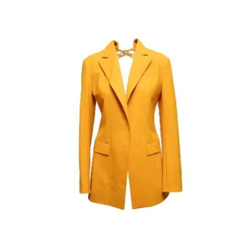 Pre-owned Wool outerwear Oscar De La Renta Pre-owned , Yellow , Dames