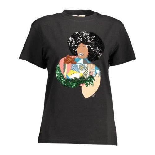 Zwarte Katoenen Tops & T-Shirt met Print Kocca , Black , Dames