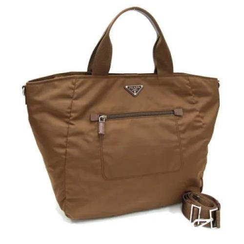Pre-owned Leather shoulder-bags Prada Vintage , Brown , Dames
