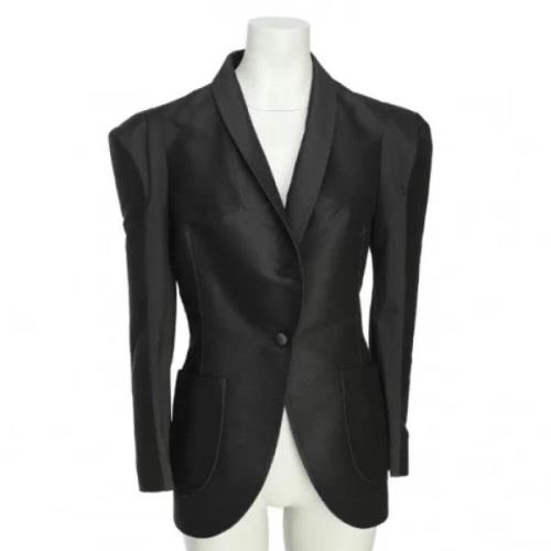 Pre-owned Wool outerwear Yves Saint Laurent Vintage , Black , Dames