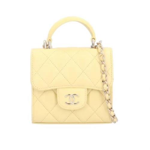 Pre-owned Fabric chanel-bags Chanel Vintage , Yellow , Dames