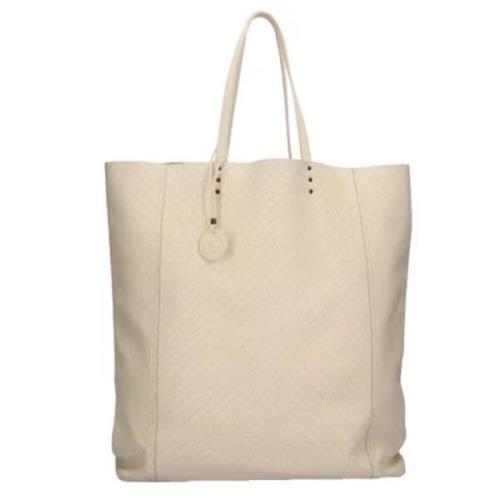 Pre-owned Leather totes Bottega Veneta Vintage , Beige , Dames