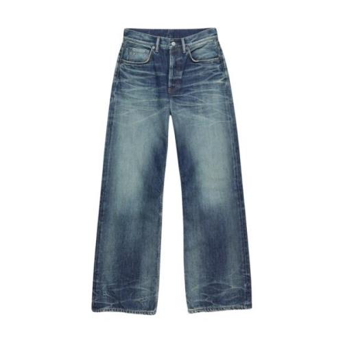 Donkerblauwe Straight Leg Jeans Acne Studios , Blue , Heren