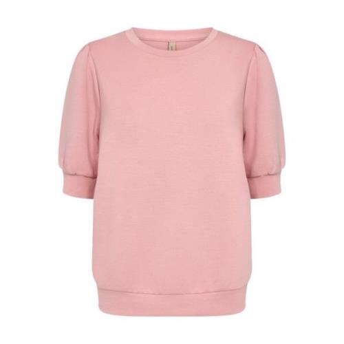 Comfortabel Roze Shirt met Ronde Hals Soyaconcept , Pink , Dames