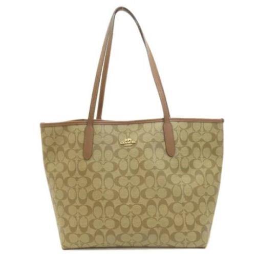Pre-owned Fabric totes Coach Pre-owned , Beige , Dames