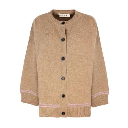 Bruine Kimono Mouw Cardigan Sweater Marni , Brown , Dames