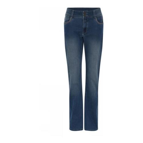 Flared Denim Jeans Medium Blue C.Ro , Blue , Dames