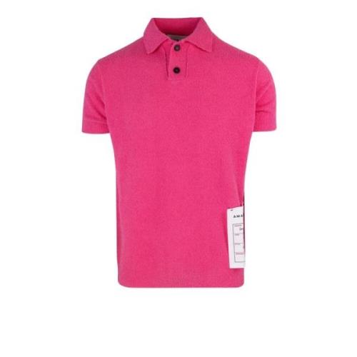 Roze Polo Shirt Korte Mouw Katoen Amaránto , Pink , Heren