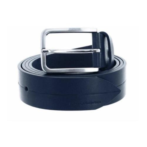 Blauwe Leren Riem Gesp Piquadro , Blue , Heren