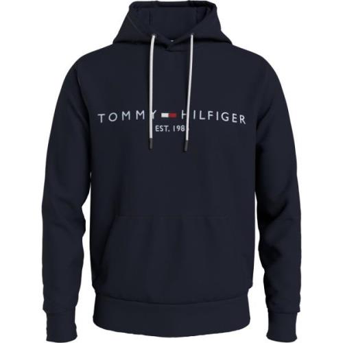 Blauwe Biologisch Katoenen Hoodie Tommy Hilfiger , Blue , Heren