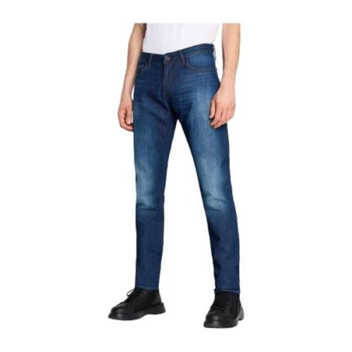 Blauwe Skinny Jeans Armani Exchange , Blue , Heren