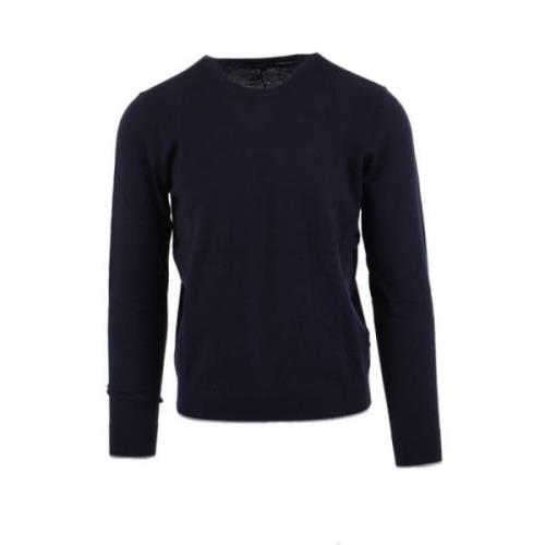 Blauwe Crew Neck Sweater met Monogram Armani Exchange , Blue , Heren