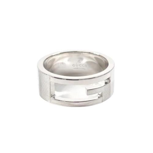 Pre-owned White Gold rings Gucci Vintage , Gray , Dames